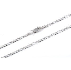 Pánský stříbrný řetízek figaro 3+1 50 cm 60465F