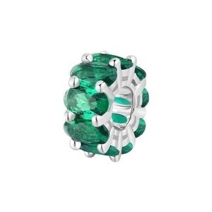 Stříbrný přívěšek provlékací se zelenými zirkony Brosway Fancy Life Green FLG01