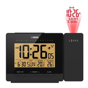 Digitální projekční budík řízený rádiovým signálem LAVVU LAR0030 + dárek zdarma