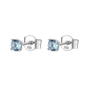 Stříbrné náušnice pecičky s modrými zirkony Brosway Fancy Cloud Light Blue FCL39