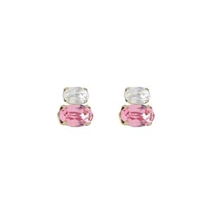 Stříbrné pozlacené náušnice s krystaly Swarovski VICTORIA CRUZ A4221-06DT + Dárek zdarma