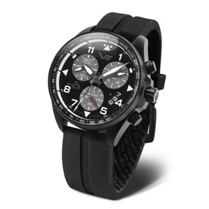 Hodinky Vostok Europe Space Race chrono line 6S30-325C744S černé + Dárek zdarma