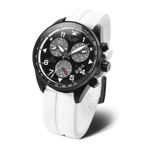 Hodinky Vostok Europe Space Race chrono line 6S30-325C744S bílé + Dárek zdarma