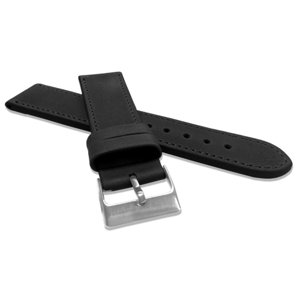 Kvalitní kožený řemínek černý 22 mm RKLAV02