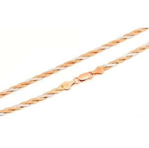Dámský stříbrný splétaný náhrdelník zlacený 42 cm 63804F + Dárek zdarma