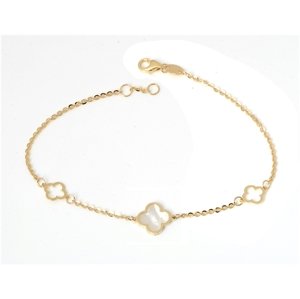 Dámský zlatý čtyřlístkový náramek ZLNA1438F 17-18 cm + Dárek zdarma