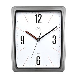 Nástěnné obdelníkové hodiny JVD s plynulým chodem HX2496.1