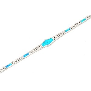Dámský stříbrný opálový náramek 19-22 cm STNA0816F + dárek zdarma