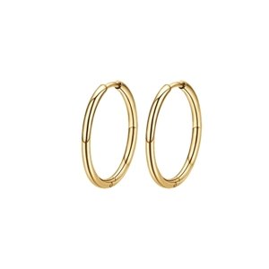Náušnice Luca Barra pozlacené kruhy z chirurgické oceli 24 mm OK1126