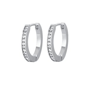 Náušnice Luca Barra kroužky z chirurgické oceli s krystaly 18 mm OK1238