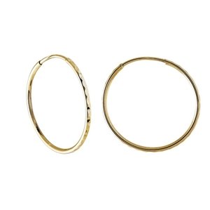 Náušnice kruhy - kroužky ze žlutého zlata 13 mm NA1781F + dárek zdarma