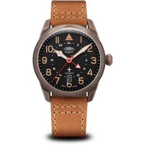 Pánské hodinky PRIM Pilot Dual time Automatic W91P.13250.C + Dárek zdarma