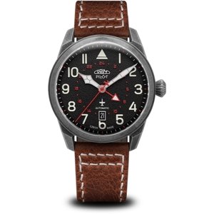 Pánské hodinky PRIM Pilot Dual time Automatic W91P.13250.D + Dárek zdarma