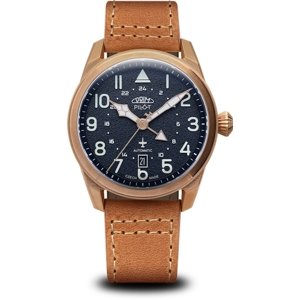 Pánské hodinky PRIM Pilot Dual time Automatic W91P.13250.E + Dárek zdarma