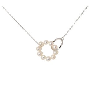 Stříbrný perlový náhrdelník STNAH104F