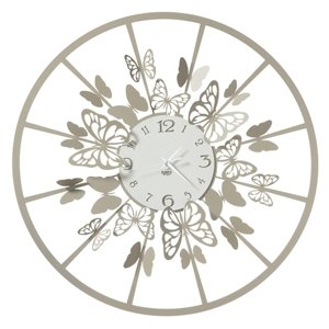 Nástěnné kovové hodiny s motýly ARTI & MESTIERI 0OR3744C163 + DÁREK ZDARMA