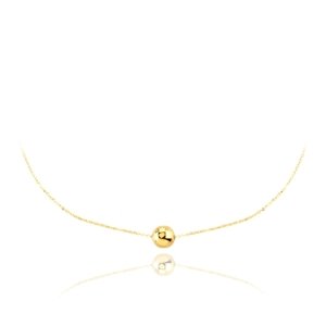 Dámský náhrdelník ze žlutého zlata s kuličkou ZLNAH128F + DÁREK ZDARMA
