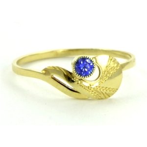 Zlatý dámský prsten se zirkonem PR0085SAF + DÁREK ZDARMA