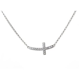 Stříbrný náhrdelník s křížkem 38-42 cm 71332F