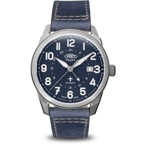 Pánské hodinky PRIM Pilot Dual time Automatic W01P.13191.A + Dárek zdarma