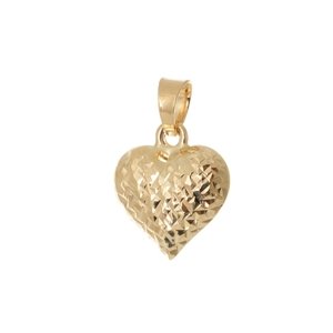 Přívěšek srdce ze žlutého zlata ZZ1054F + dárek zdarma