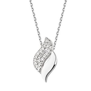 Klenoty Amber Elegantní stříbrný náhrdelník se zirkony