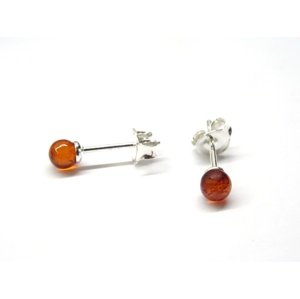 Klenoty Amber Jantarové pecičky - koňakové - 5 mm