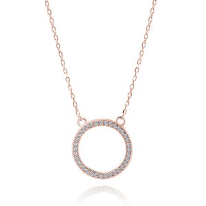 Klenoty Amber Stříbrný náhrdelník Melisa rose