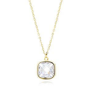 Klenoty Amber Luxusní stříbrný náhrdelník Stela gold