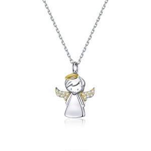 Klenoty Amber Luxusní náhrdelník anděl s pozlacenými křídly