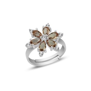 Stříbrný prsten lotosový květ Sultanit