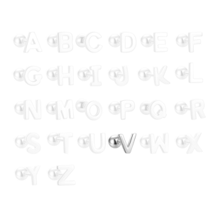 10415 Stříbrné náušnice PÍSMENO V Ag925/1000; ≤0,47 g