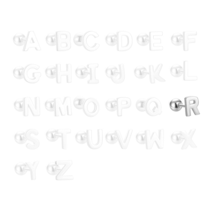 10423 Stříbrné náušnice PÍSMENO R Ag925/1000; ≤0,51 g