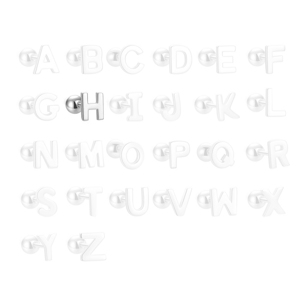 10434 Stříbrné náušnice PÍSMENO H Ag925/1000; ≤0,52 g