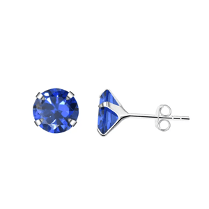 10505 Stříbrné náušnice BLUE SAPPHIRE Ag925/1000; ≤0,87 g