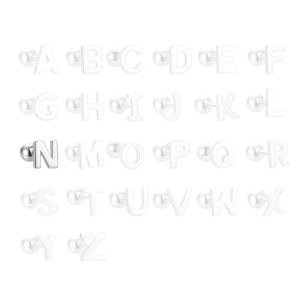 10511 Stříbrné náušnice PÍSMENO N Ag925/1000; ≤0,53 g