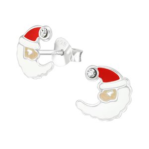 10594 Stříbrné náušnice SANTA s kamínkem Ag925/1000; ≤0,45 g