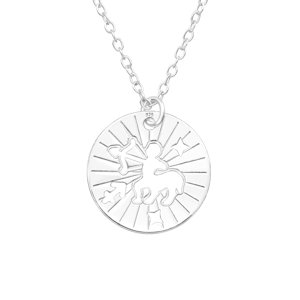 10620 Stříbrný přívěsek s řetízkem STŘELEC v kruhu Ag925/1000; ≤1,28 g