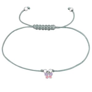 10625 Náramek zelený s přívěskem DEYLIN Ag925/1000; ≤0,48 g