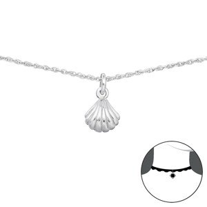 10628 Stříbrný přívěsek s řetízkem MUŠLIČKA Ag925/1000; ≤1,35 g