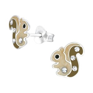 10686 Stříbrné náušnice VEVERKA Ag925/1000; ≤0,50 g