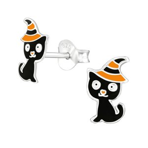 10717 Stříbrné náušnice KITTY WITCH Ag925/1000; ≤0,41 g