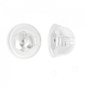 10773 Stříbrná PUZETA v silikonu 1 pár Ag925/1000; ≤0,14 g