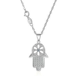 11056 Stříbrný přívěsek s řetízkem HAMSA Ag925/1000; ≤3,06 g