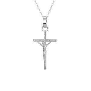 11213 Stříbrný řetízek s přívěskem JESUS Ag925/1000; ≤1,72 g