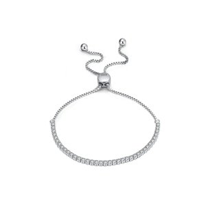 11228 Stříbrný tenisový náramek JASMIN 16 cm | šířka 2 mm Ag925/1000; ≤3,35 g