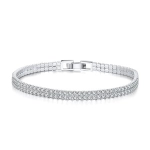 11292 Stříbrný tenisový náramek EDEN 18 cm | šířka 4 mm Ag925/1000; ≤6,85 g