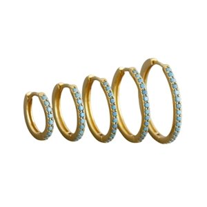 11750 Stříbrné náušnice BARICA 20 mm pozlacené Ag925/1000; ≤2,02 g