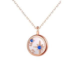 11758 Stříbrný řetízek s přívěskem MY STAR rose Ag925/1000; ≤2,45 g