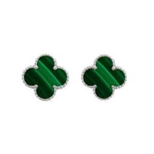 11822 Stříbrné náušnice LUCKY SPARK green Ag925/1000; ≤1,99 g